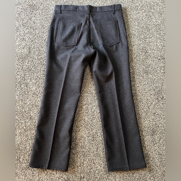 VTG Men’s Levi’s Polyester Pants W36 L30 Pleated Brown - Picture 7 of 8